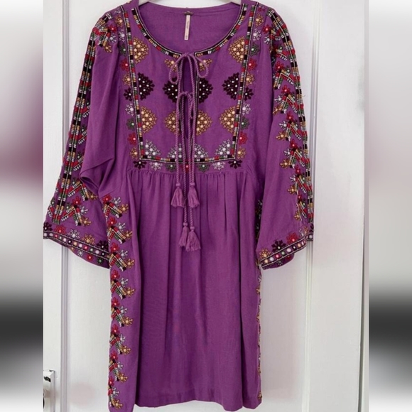 XS Embroidered Free People tunic dress - Picture 1 of 11